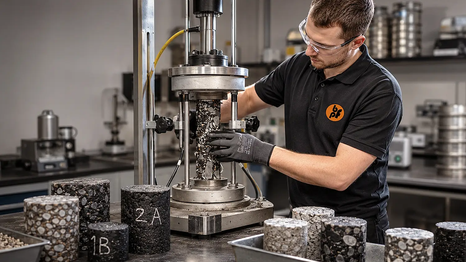 KI generiertes Bild bpf Mitarbeiter bei Pruefsituation